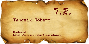 Tancsik Róbert névjegykártya
