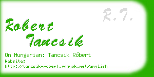 robert tancsik business card